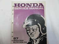 1987 Honda SE50 50P Elite 50S Service Shop Workshop Repair Manual FACTORY OEM