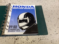 1988 1989 1991 1994 1996 Honda VT600C Shadow VLX Service Repair Shop Manual OEM