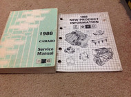 1988 CHEVY CHEVROLET CAMARO Service Shop Repair Manual Set W New Product INFO BK