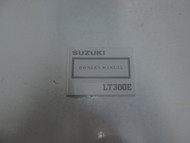 1988 Suzuki LT300E Owners Owner Operators Manual NEW