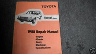 1988 Toyota Tercel Wagon Service Repair Shop Workshop Manual OEM Factory