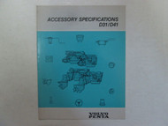 1988 Volvo Penta Accessory Specifications D31/D41 Brochure Factory OEM ***