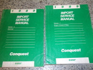 1989 Chrysler Conquest Service Repair Shop Workshop Manual Set OEM