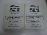 1989 MerCruiser #3 GM 4 CYL 6 CYL V-8 CYL Marine Engines Service Manual 2VOL SET