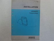 1989 Volvo Penta Aquamatic Transom Shield Installation Manual 7732703-9 ***