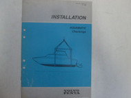 1989 Volvo Penta Aquamatic Checkings Installation Manual 7732711-2 Factory OEM