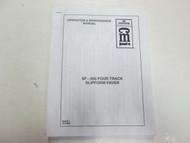 1990 CMI SF-350 Four Track Slipform Paver Operation & Maintenance Manual STAINS