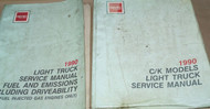 1990 GMC SIERRA PICK UP SILVERADO C/K Truck Service Shop Repair Manual Set OEM