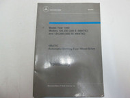 1990 Mercedes Benz Model 124.230 124.290 4MATIC Auto Shift 4WD Prelim Manual 90