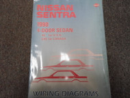 1990 Nissan Sentra Electrical Wiring Diagram Troubleshooting Manual EWD OEM