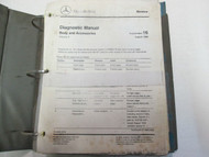 1990's Mercedes Body & Accessories Vol 4 Service Diagnosic Manual Supplement **