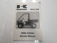 1991 1992 193 1994 1996 Kawasaki Mule 500 Utility Vehicle Service Shop Manual