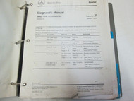 1990's Mercedes Body & Accessories Volume 5 Service Manual Supplement Updates **