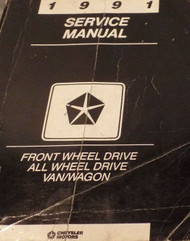 1991 Dodge Ram Van Wagon FWD Service Shop Repair Workshop Manual OEM Factory
