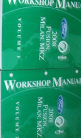 2008 Ford Fusion Lincoln MKZ Milan Service Shop Repair Manual Set FACTORY 2 VOL