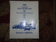 1992 Ford F&B 700 800 900 Truck Service Workshop Shop Repair Manual FACTORY OEM