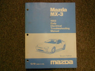 1992 Mazda MX-3 MX3 Body Electrical Troubleshooting Repair Manual FACTORY OEM 92