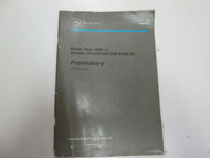 1992 Mercedes Models 124.034/036 400 E 500 E Prelim Introduction Manual WORN OEM