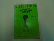 1992 Nissan Marine Outboard Motor NS 3.5A Parts Catalog Manual Pub. # M-140-B2