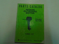1992 Nissan Marine Outboard Motor NS 40D•50D Parts Catalog Manual # M-406-B