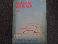 1992 Nissan Maxima Service Repair Shop Workshop Manual Factory OEM