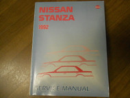 1992 Nissan Stanza Service Repair Workshop Shop Manual Factory Book OEM 92