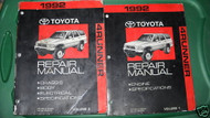 1992 Toyota 4Runner 4RUNNER Service Shop Repair Workshop Manual Set OEM