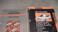 1992 TOYOTA TERCEL Service Shop Repair Workshop Manual Set OEM FACTORY W EWD