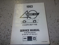 1993 CHEVY CORVETTE Preliminary Service Shop Repair Manual FACTORY GM OEM