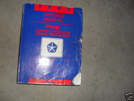 1993 Jeep Grand Cherokee & Grand Wagoneer Service Shop Repair Workshop Manual