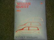 1993 Nissan Quest Service Repair Shop Manual Factory Dealer Ship OEM Book