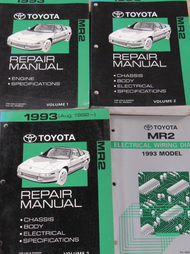 1993 Toyota MR2 MR 2 Service Repair Shop Workshop Manual Set + EWD