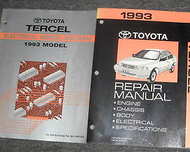 1993 TOYOTA TERCEL Service Shop Repair Workshop Manual Set W WIRING DIAGRAM OEM