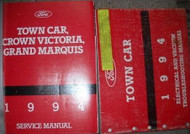 1994 LINCOLN TOWN CAR Service Shop Workshop Manual Set OEM W EVTM