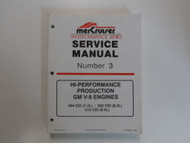 1994 MerCruiser #3 Hi Performance GM V8 Engines 454 502 CID Service Manual OEM