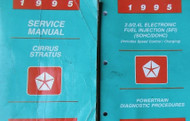 1995 Chrysler Cirrus & Dodge Stratus Service Shop Repair Workshop Manual Set OEM