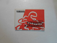 1995 Yamaha YZF600RG YZF600RGC Owners Operators Owner Manual FACTORY New