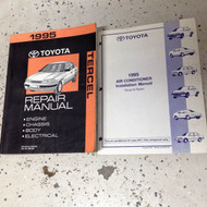 1995 TOYOTA TERCEL Service Shop Repair Workshop Manual OEM FACTORY Set W AC Bk