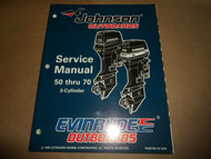 1996 Johnson Evinrude Outboards Manual 50 thru 70 3-Cylinder OEM Boat 507125 OEM
