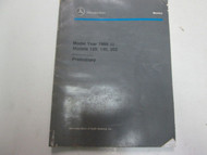 1996 Mercedes Model 129 140 202 Prelim Introduction into Service Manual WEAR OEM