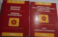 1997 Chrysler Sebring Convertible Service Shop Repair Manual Set W Body Diagnost