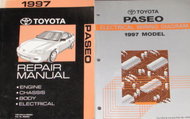 1997 TOYOTA PASEO Service Shop Repair Manual Set OEM W Wiring Diagram EWD