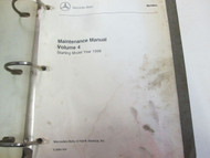 1998 & Up Mercedes Maintenace Service Manual All Models Volume 4 OEM Book ***