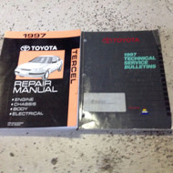 1997 TOYOTA TERCEL Service Shop Repair Workshop Manual OEM Set W Bulletin Techni