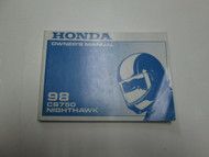 1998 Honda CB750 NIGHTHAWK CB 750 Factory Owners Operators Manual NEW