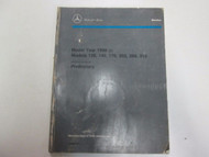 1998 Mercedes Model 129 140 170 202 208 210 PRELIM INTRO into Service Manual OEM