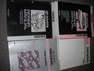 1998 TOYOTA SIENNA VAN Service Shop Repair Manual Set OEM W EWD & TRANS BK