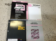 1998 Toyota Sienna Van Service Shop Repair Manual Set OEM W Wiring TSB Features