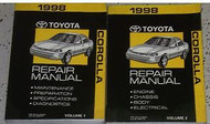 1998 Toyota Corolla Service Repair Shop Workshop Manual FACTORY SET OEM