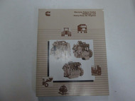 1999 Cummins Warranty Failure Codes MidRange & Heavy Duty ISL Engines Manual OEM